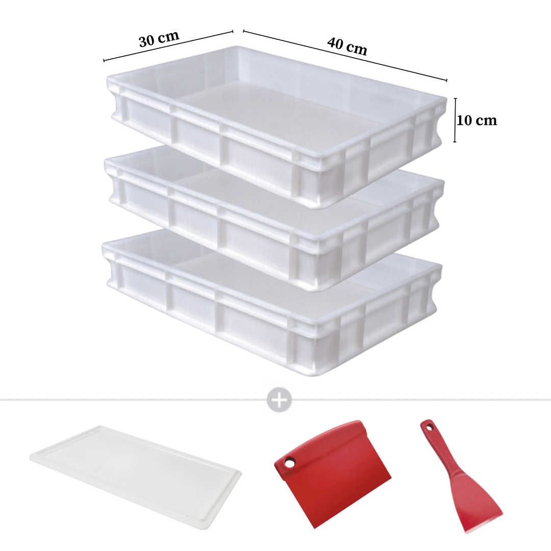 Dough Preparation Bundle - Proofing Boxes and Lid 40x30cm - Argheri